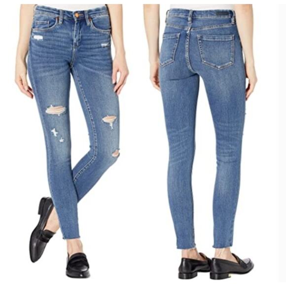Blank NYC Jeans Womens 28 Blue Denim The Great Jones High Rise Skinny Cotton - Picture 1 of 8